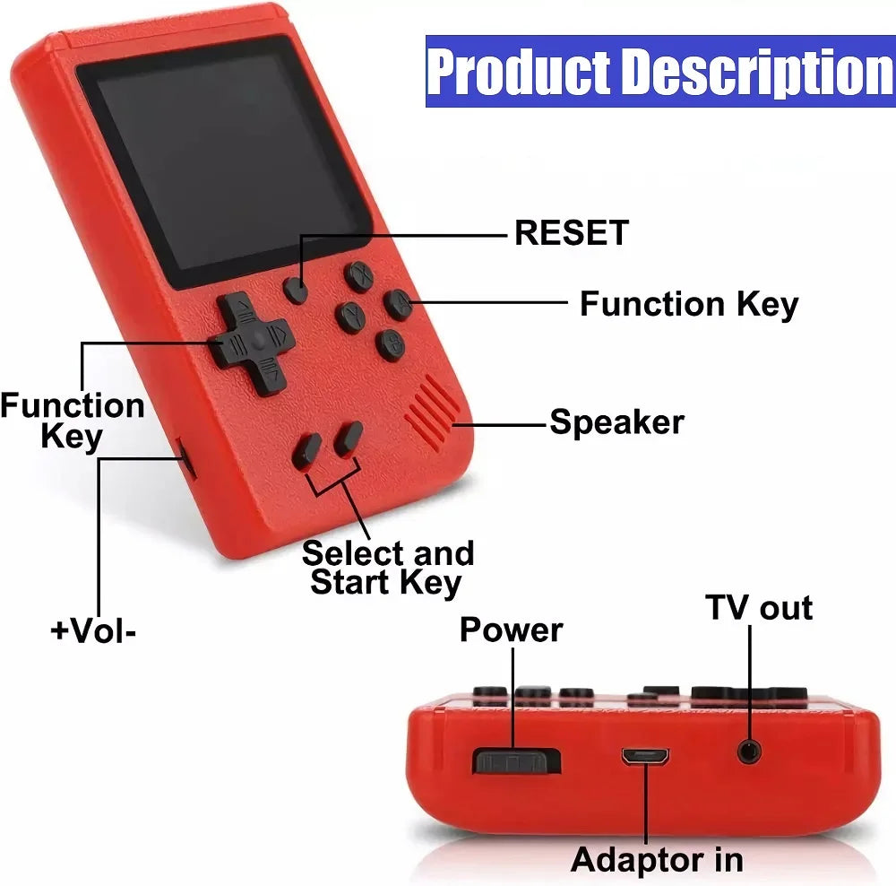 5 Colors Retro Classic Video Game Console Portable Mini