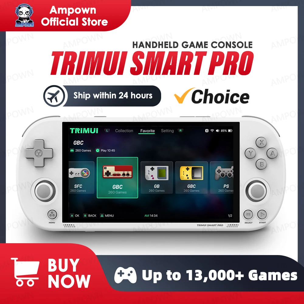 Trimui Smart Pro Handheld Game Console 4.96''IPS Screen
