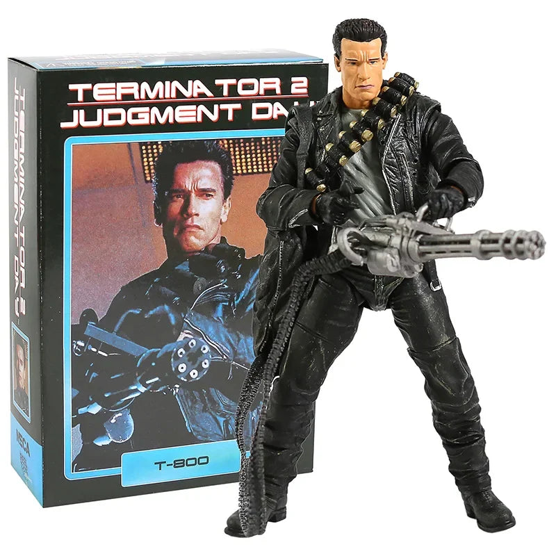 Terminator 2: Judgment Day T-800 Arnold Schwarzenegger PVC Action Figure Collectible Model Toy 7" 18cm