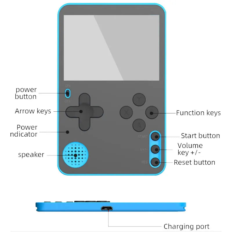 Handheld Game Console 500 Classic Games