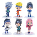 6 Pcs/Lot NARUTO Sasuke Gaara Uchiha Madara Figure 7-8cm