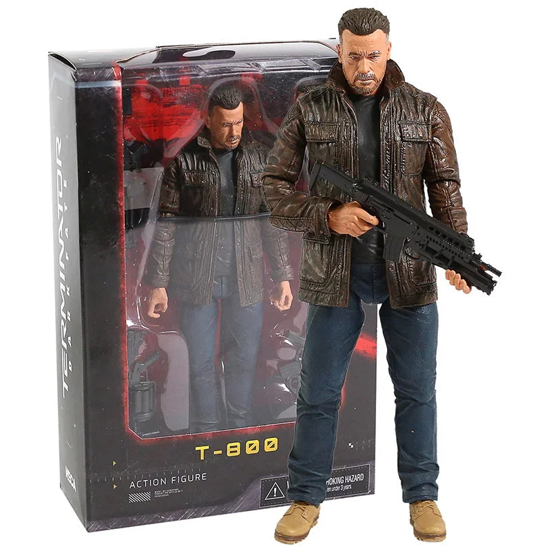 Terminator 2: Judgment Day T-800 Arnold Schwarzenegger PVC Action Figure Collectible Model Toy 7" 18cm