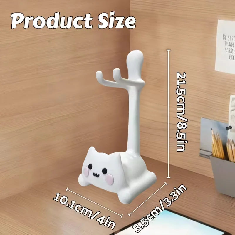A cute cat-shaped game stand