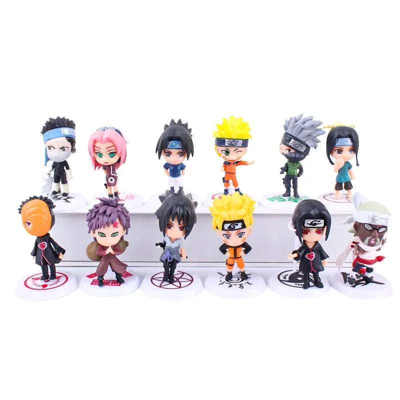 6 Pcs/Lot NARUTO Sasuke Gaara Uchiha Madara Figure 7-8cm