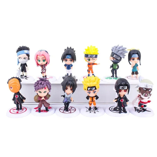 6 Pcs/Lot NARUTO Sasuke Gaara Uchiha Madara Figure 7-8cm