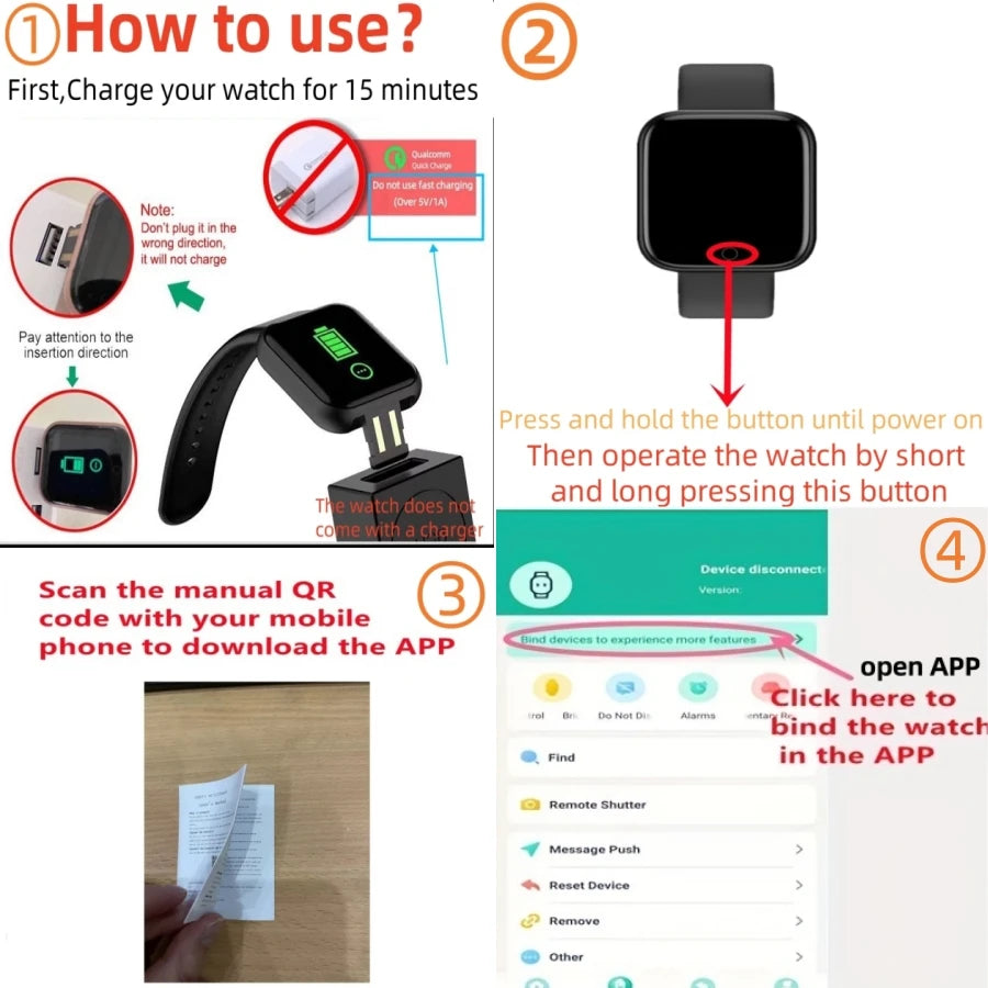 Multifunction Smart Watch Kid Men Woman