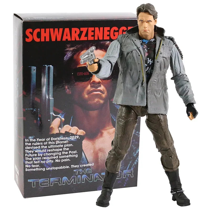 Terminator 2: Judgment Day T-800 Arnold Schwarzenegger PVC Action Figure Collectible Model Toy 7" 18cm